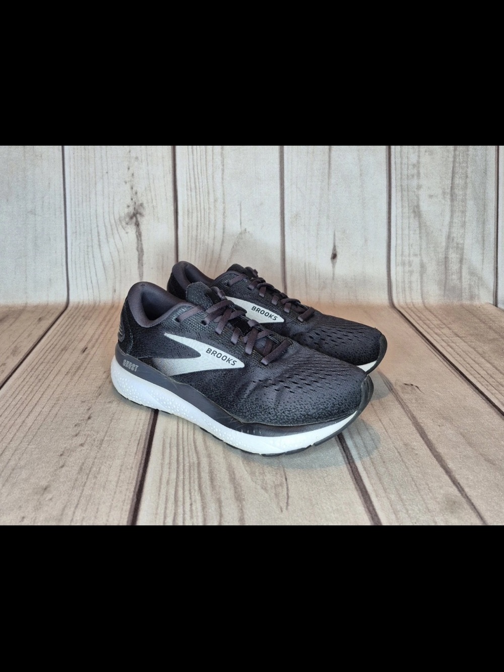 Brooks Ghost 16 Women's Size 8.5 Black Grey White Neutral Road Running Shoes